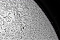 Sunspot and solar granules